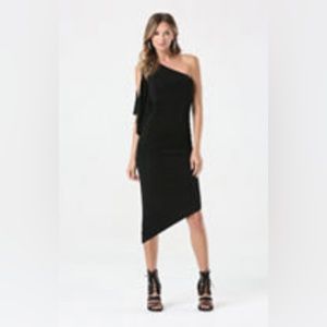 Bebe Asymmetric Midi Dress